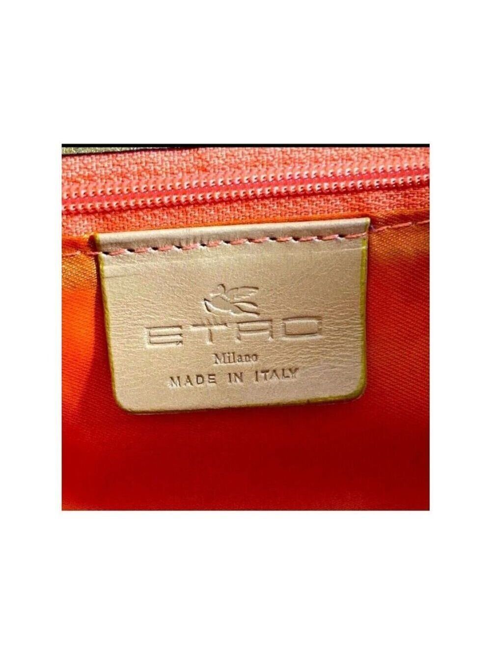 Etro Milano Multi Color Enamelled Jewelled East West Baguette Handbag -Vintage - Picture 4 of 11